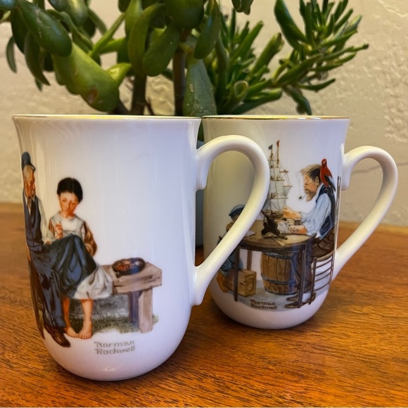 Norman Rockwell Museal Bundle in the set of 2 Coffee/ Tea Cups - Picture 4 of 8